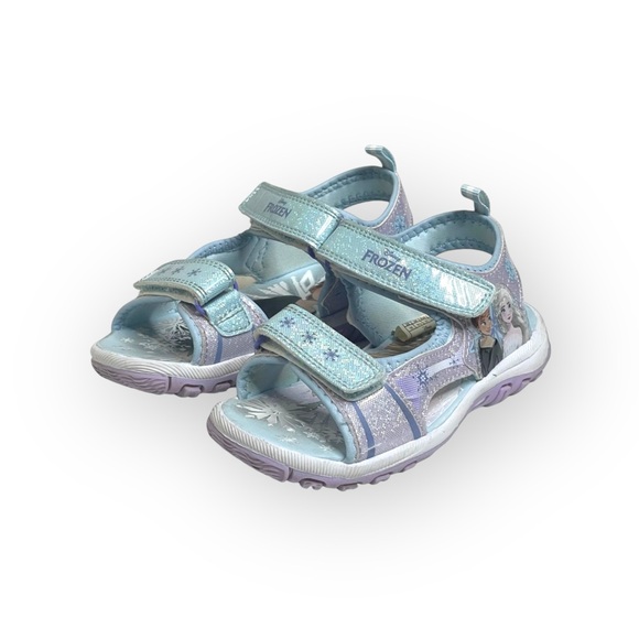 Disney 𖠌 Frozen Elsa Ana Princess Toddler Sandals 𖠌 Lilac Light Blue 𖠌 10 𖠌 - Picture 7 of 16